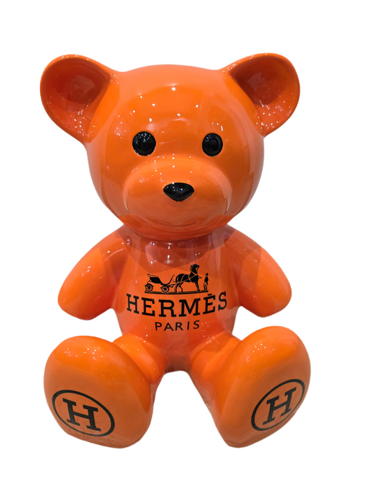 Teddy Bear “Hermès Paris” orange – Édition limitée 14/26 - 35 cm
