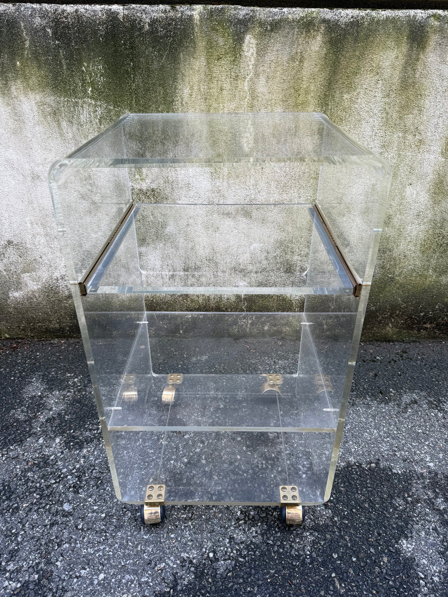 Desserte roulante en plexiglas – Marais International – années 1970-1980