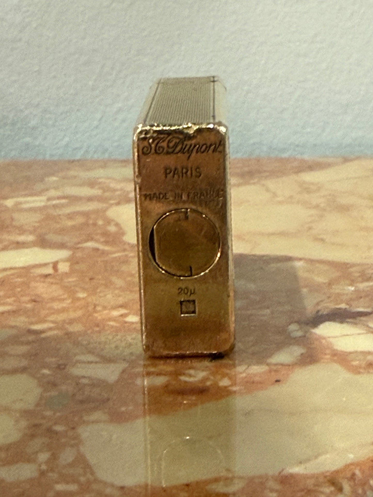 Briquet vintage S.T. Dupont Paris plaqué or 20 microns – Réf. 014AAE