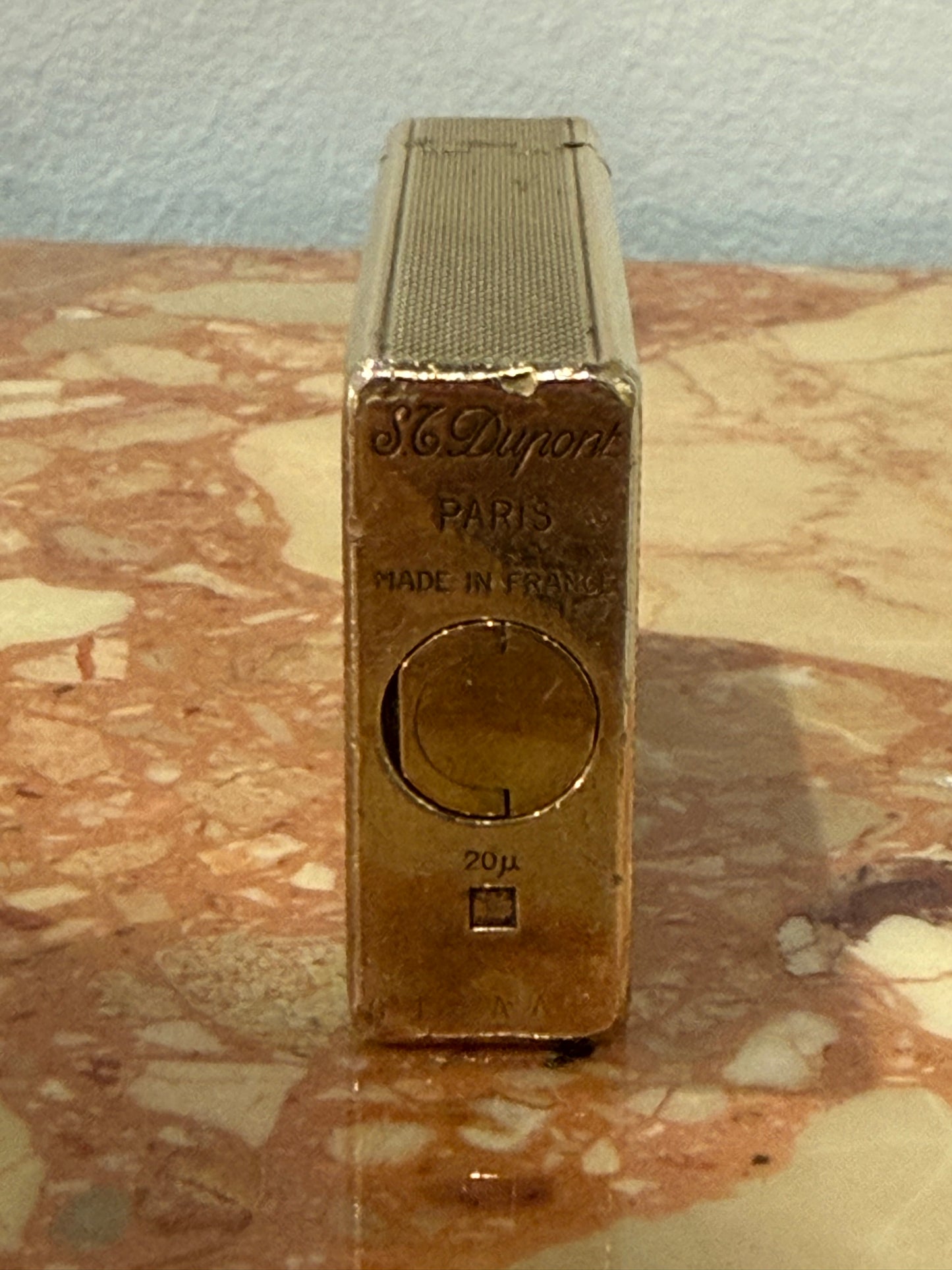 Briquet vintage S.T. Dupont Paris plaqué or 20 microns – Réf. 014AAE
