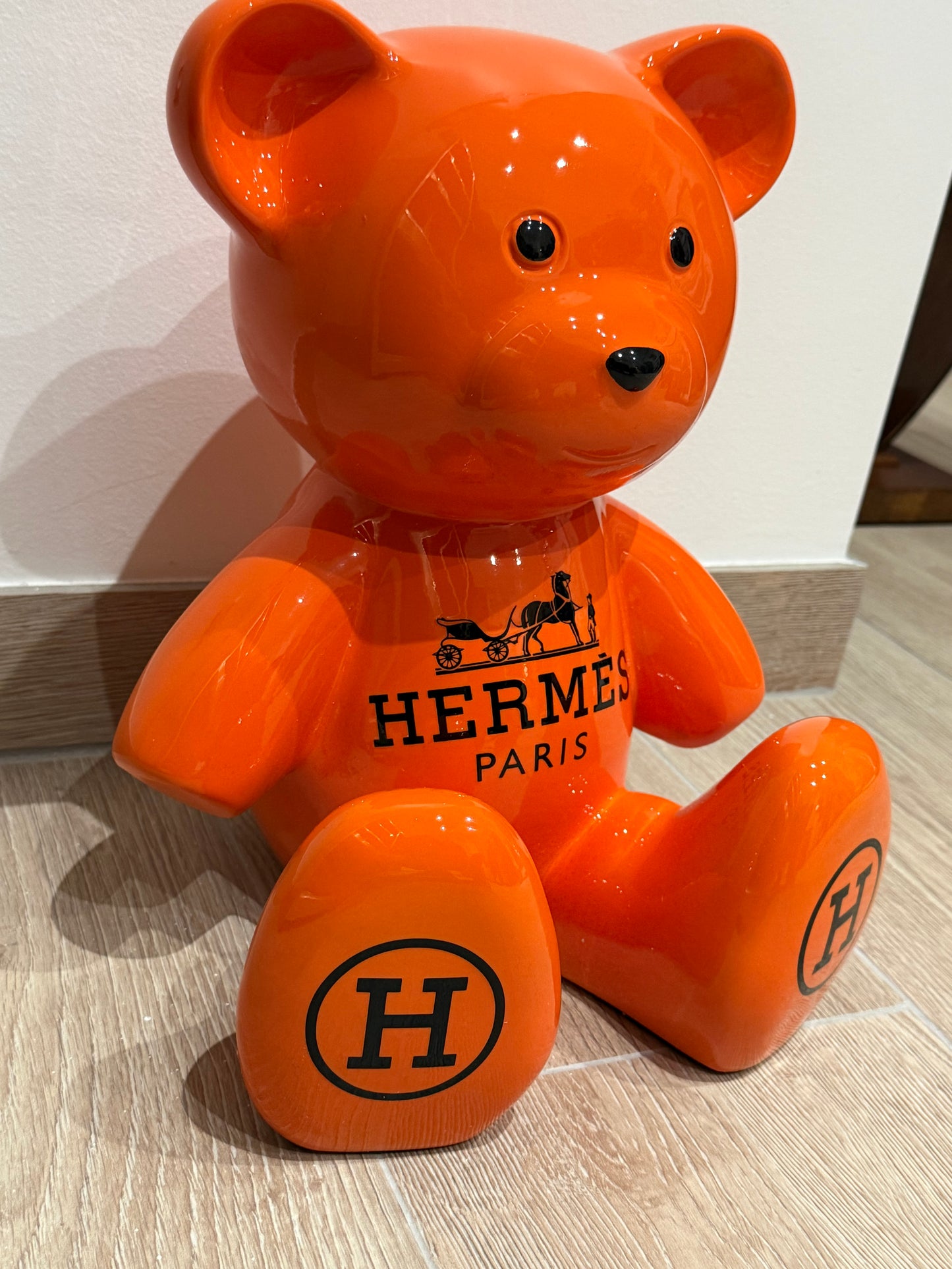 Teddy Bear “Hermès Paris” orange – Édition limitée 14/26 - 35 cm