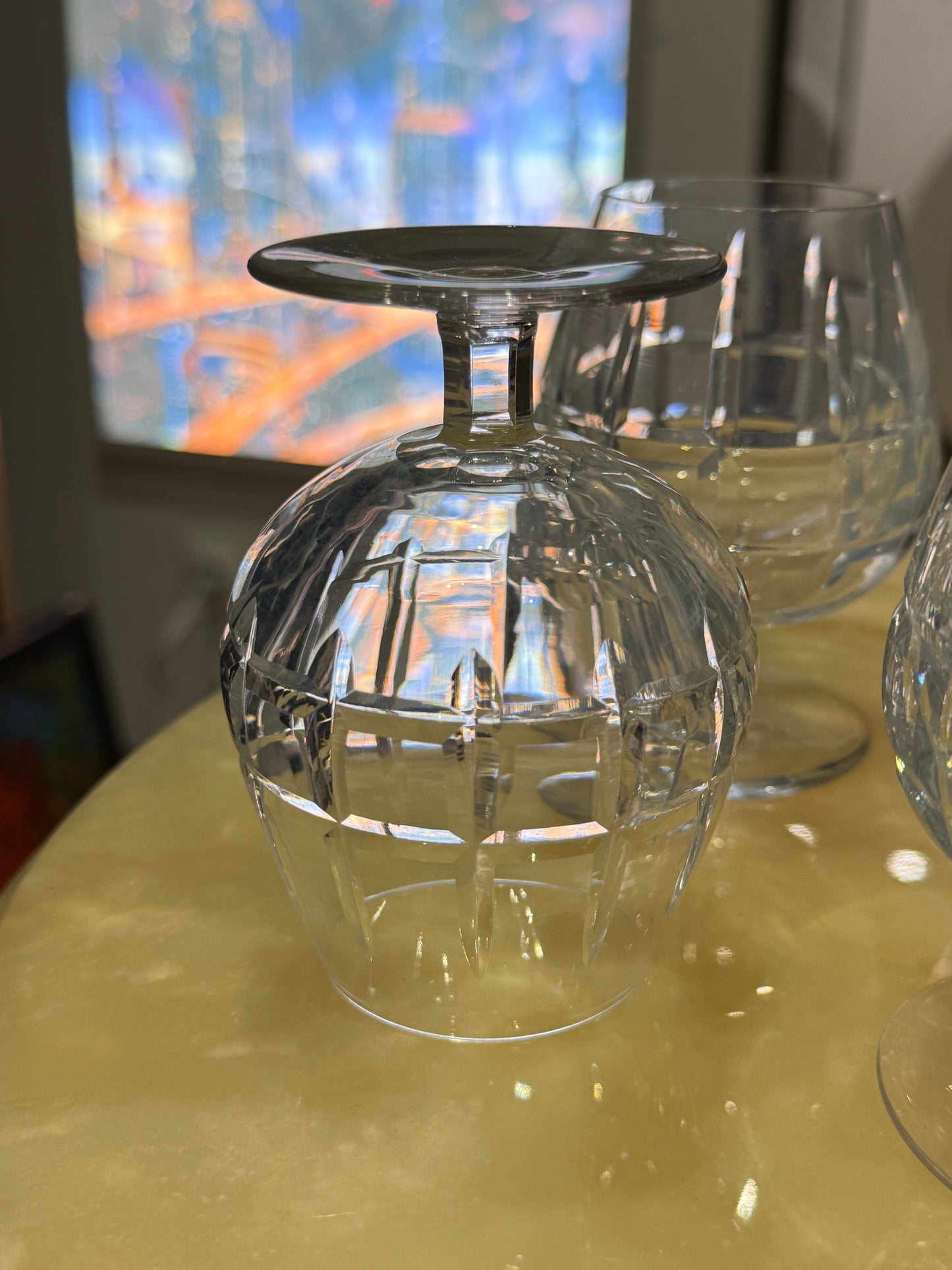 Lot de 6 Verres à Cognac / Digestif en Cristal Taillé – 10 cm