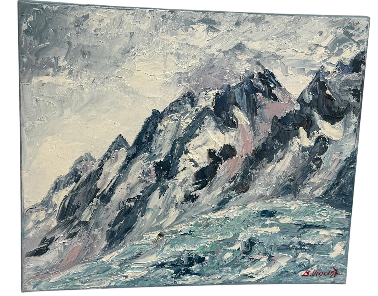 Tableau – “Massif Alpin, Chamonix” – Bernard Vincent - 46x39
