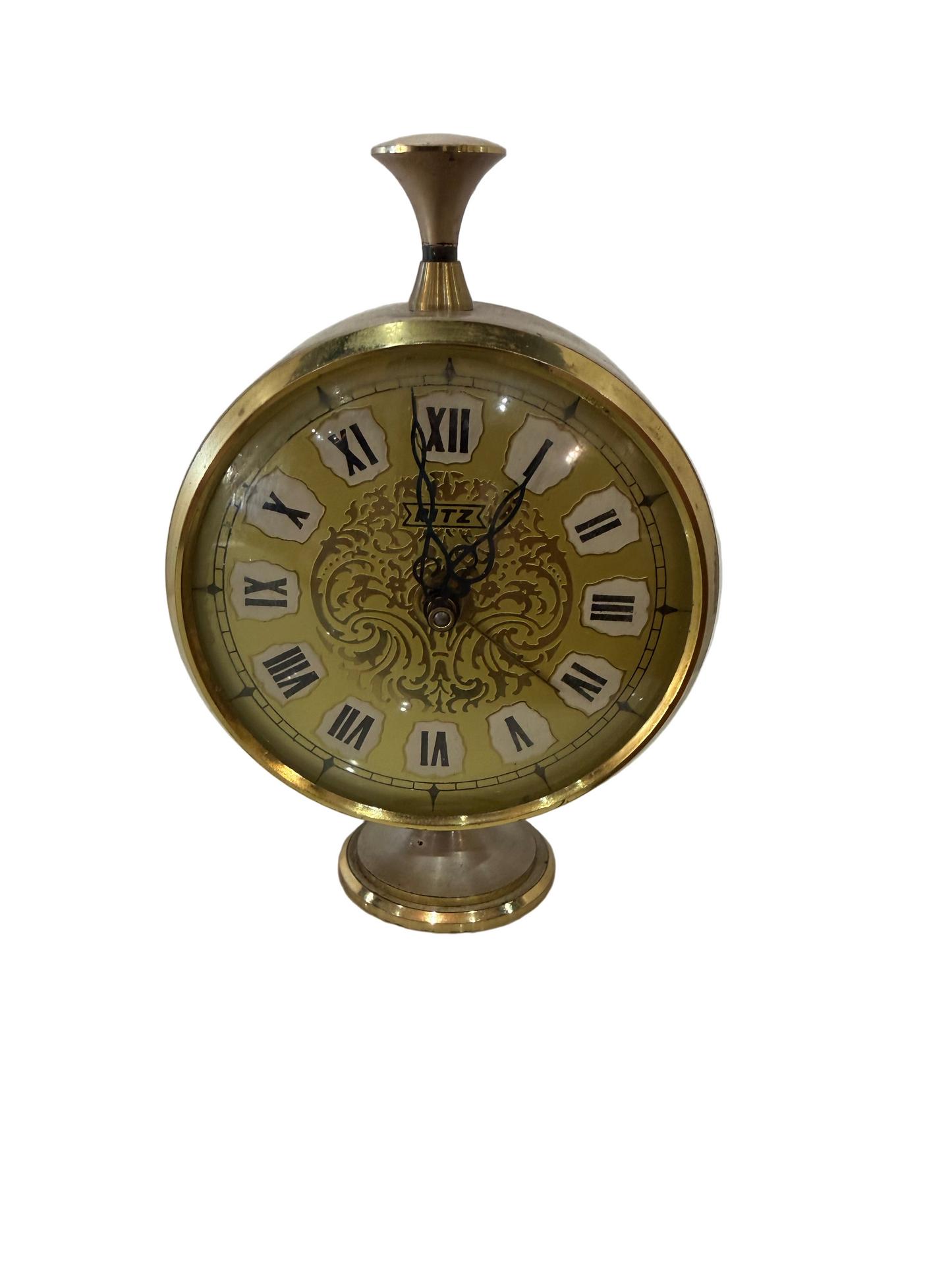 Horloge réveil vintage RITZ – Mécanique à remonter – Italie, années 1960
