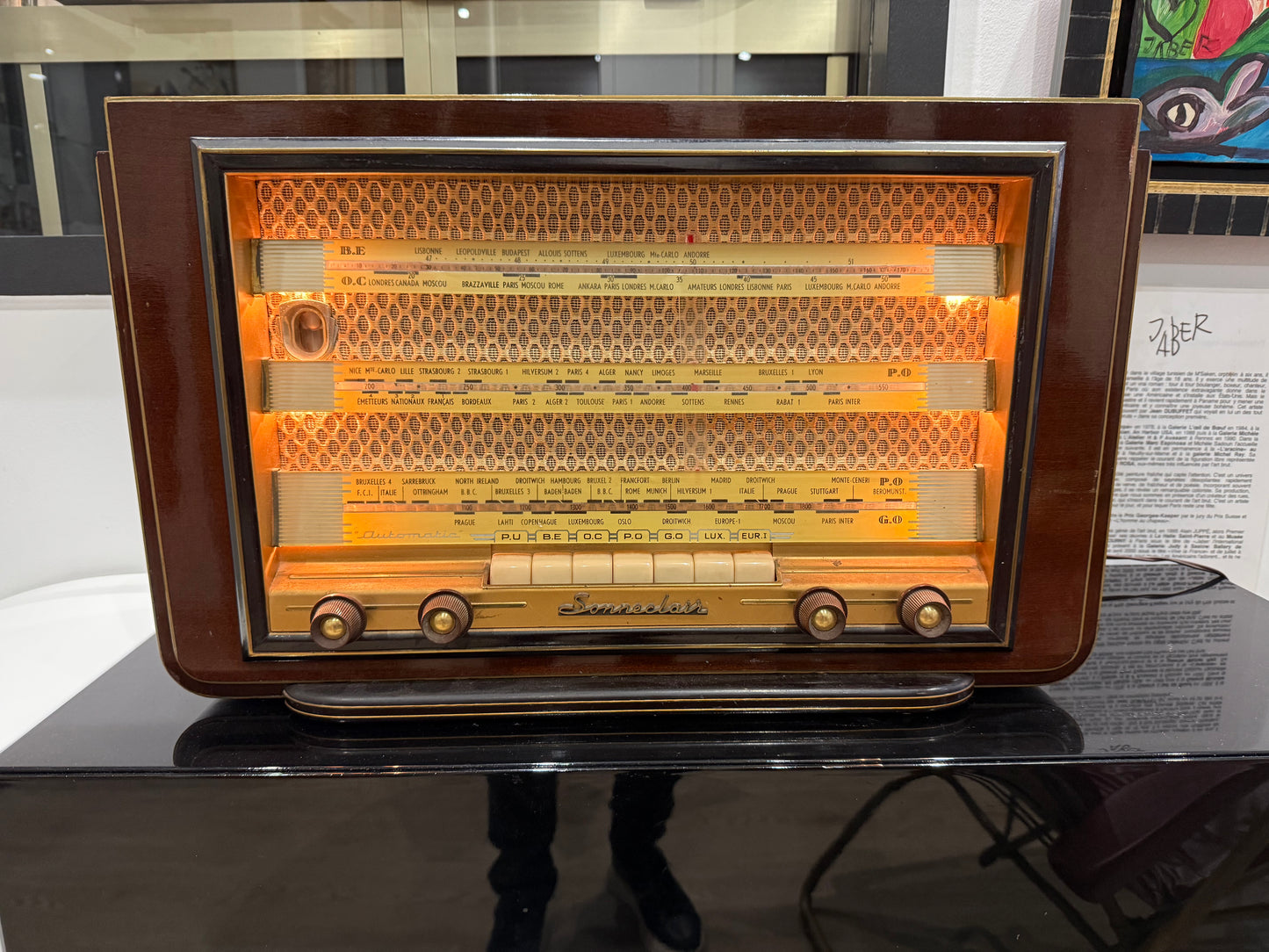 Radio TSF vintage SONNECLAIR à lampes – Multibandes – France – Années 1950