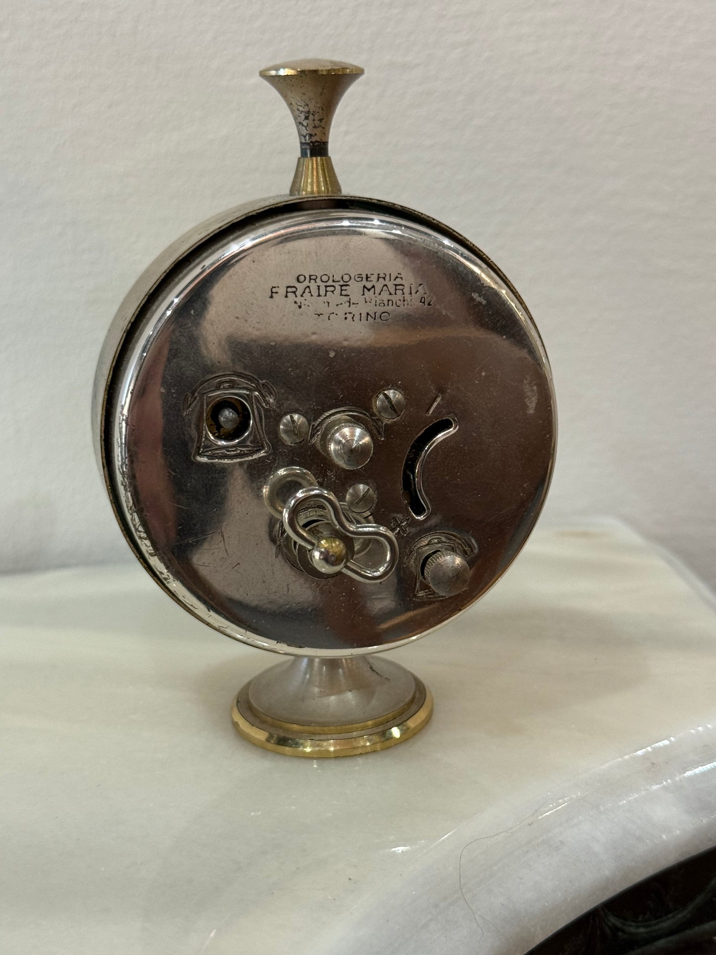 Horloge réveil vintage RITZ – Mécanique à remonter – Italie, années 1960