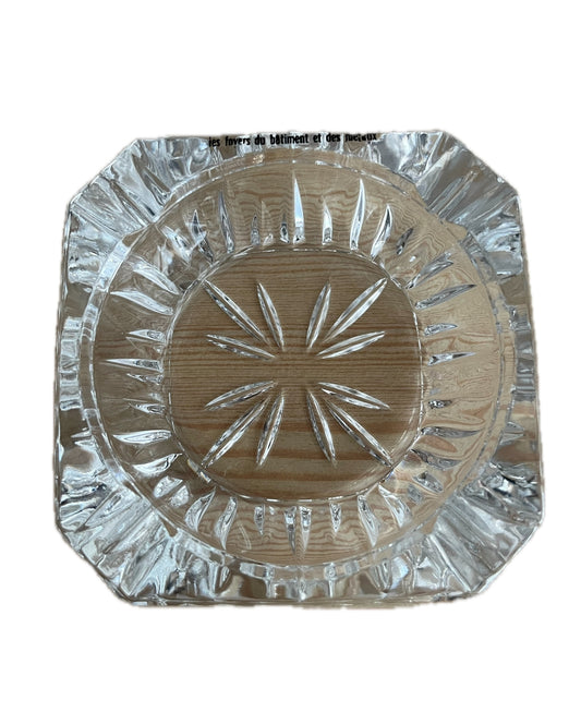 Cendrier vintage en cristal d’Arques