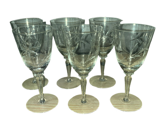 6 verres cristal