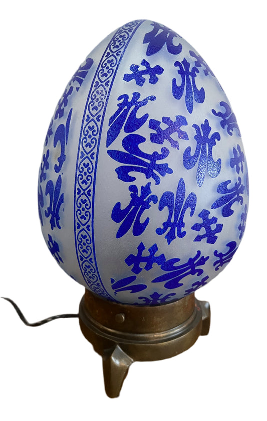 Lampe globe en verre forme œuf