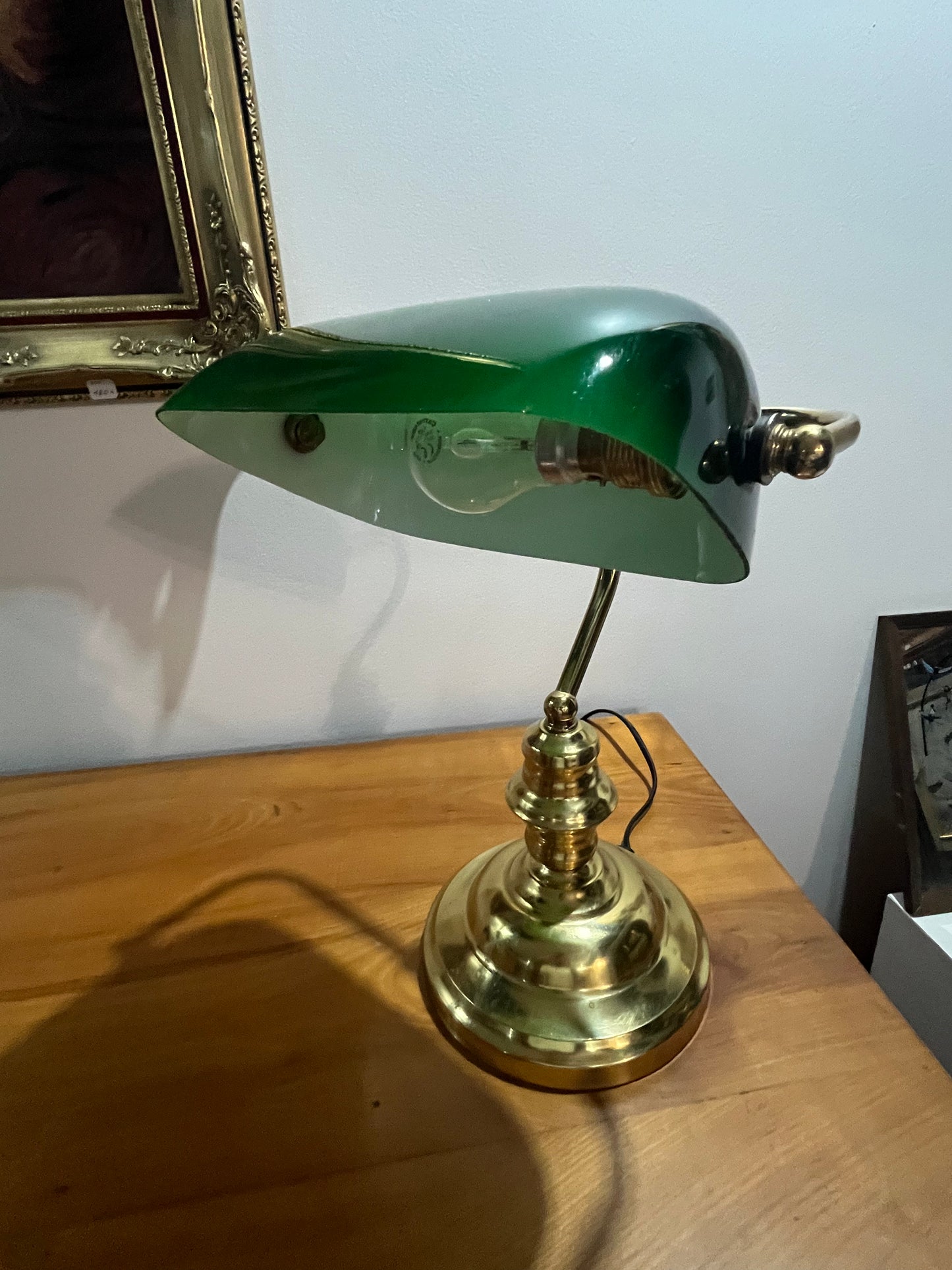 Lampe de banquier vintage