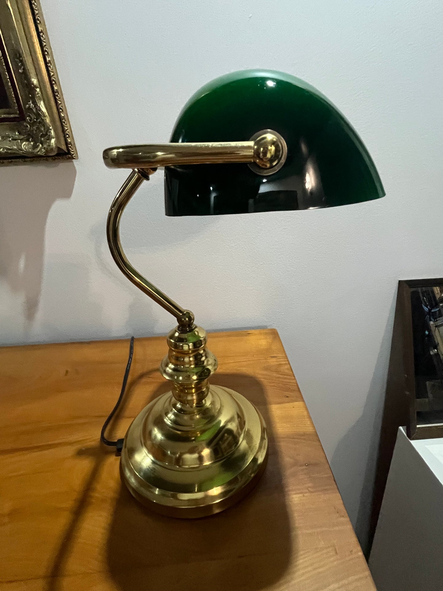 Lampe de banquier vintage