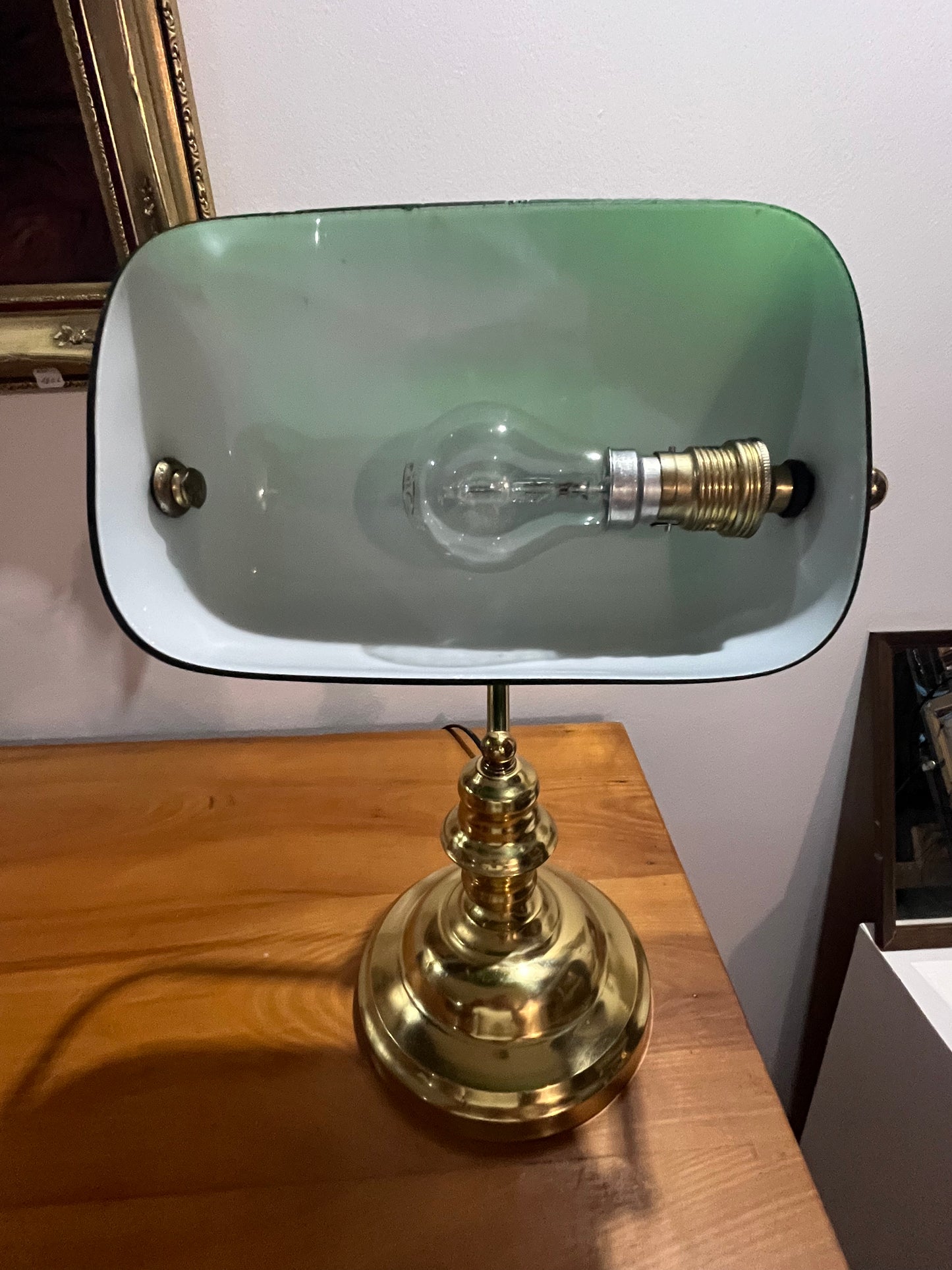 Lampe de banquier vintage