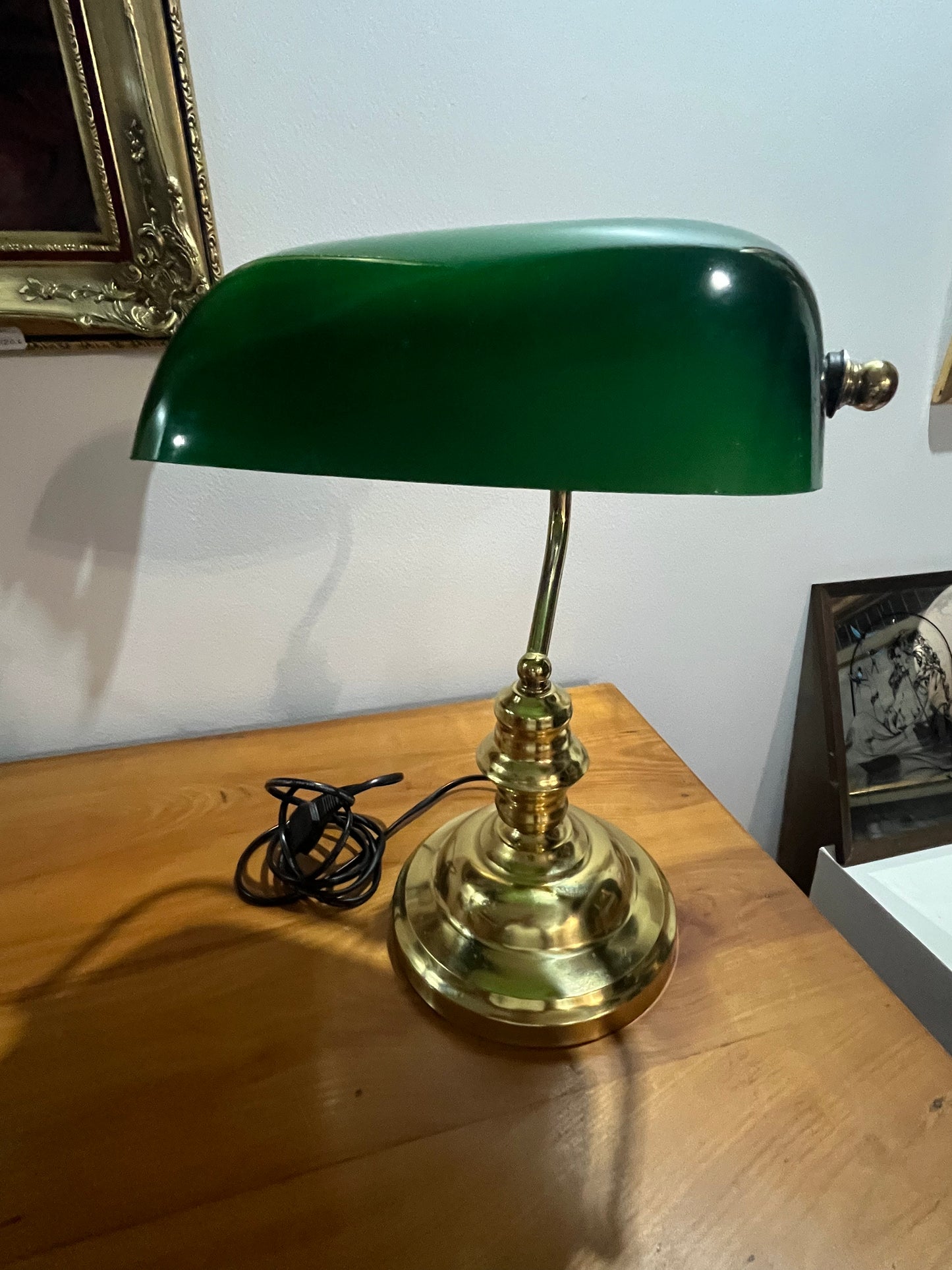 Lampe de banquier vintage