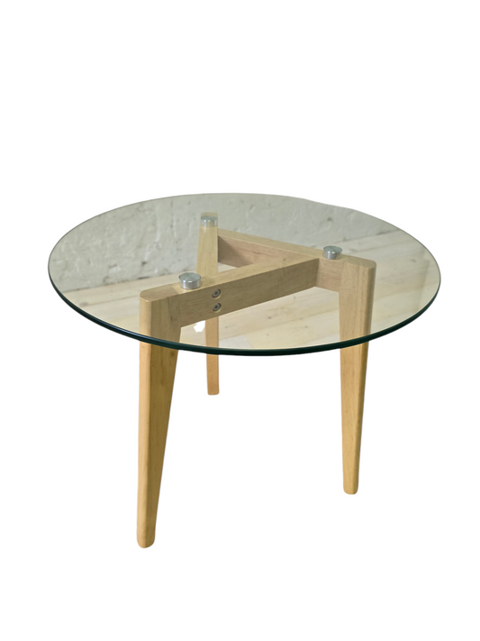 Table d’appoint plateau verre