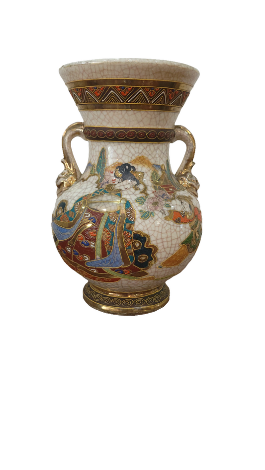 Vase Satsuma décor japonais