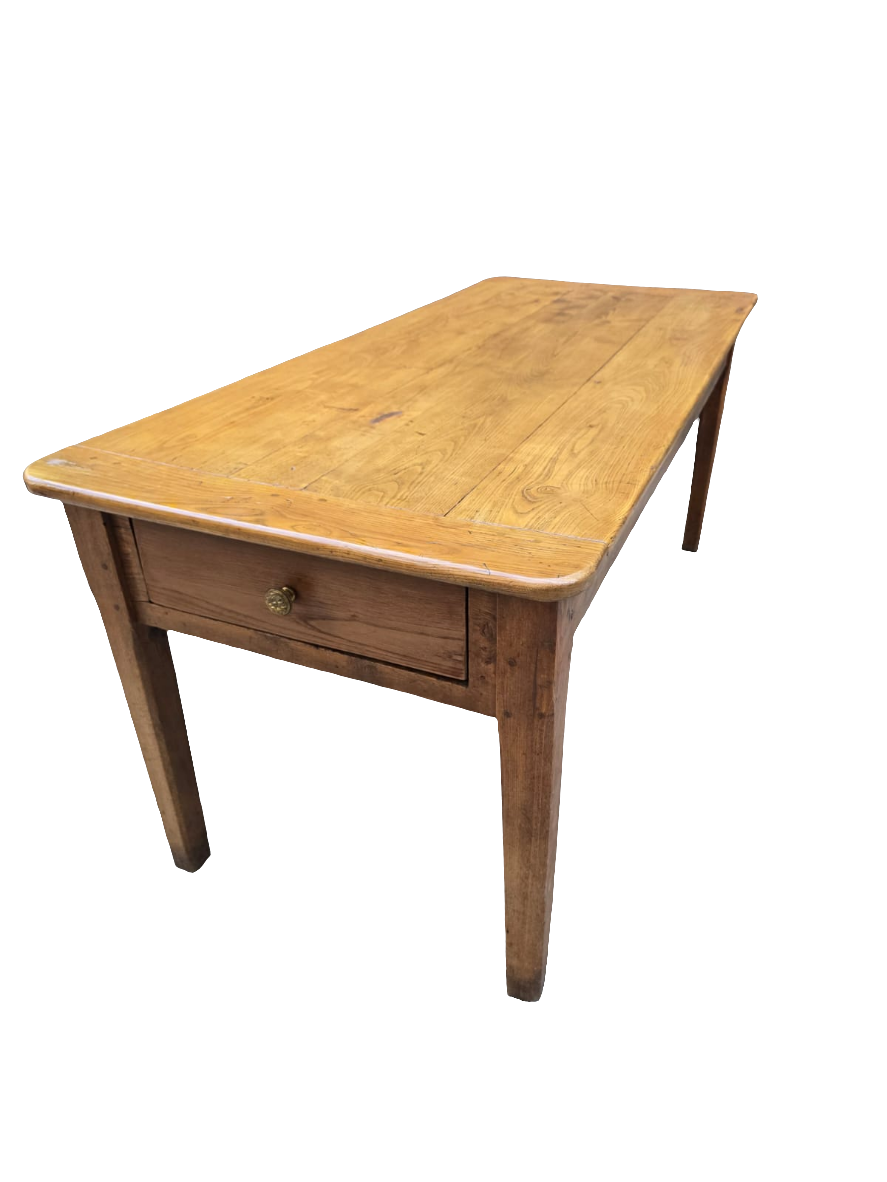 Table de ferme ancienne en orme