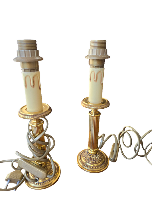 Paire bougeoir bronze