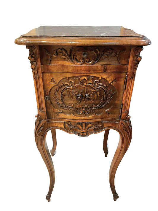 Chevet louis Xv marbre sculpté