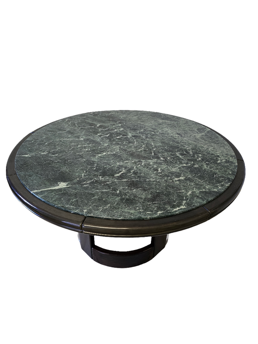 Table ronde art déco marbre vert