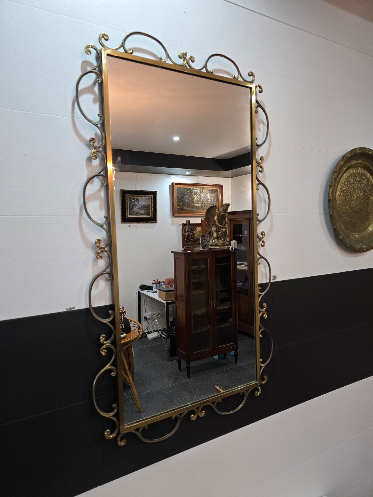 miroir mural en fer forgé – Style Art Déco / Maison Bourgeoise