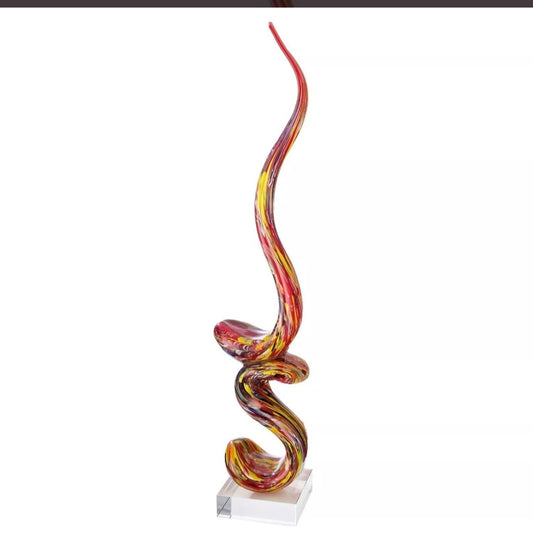 Grande sculpture en verre