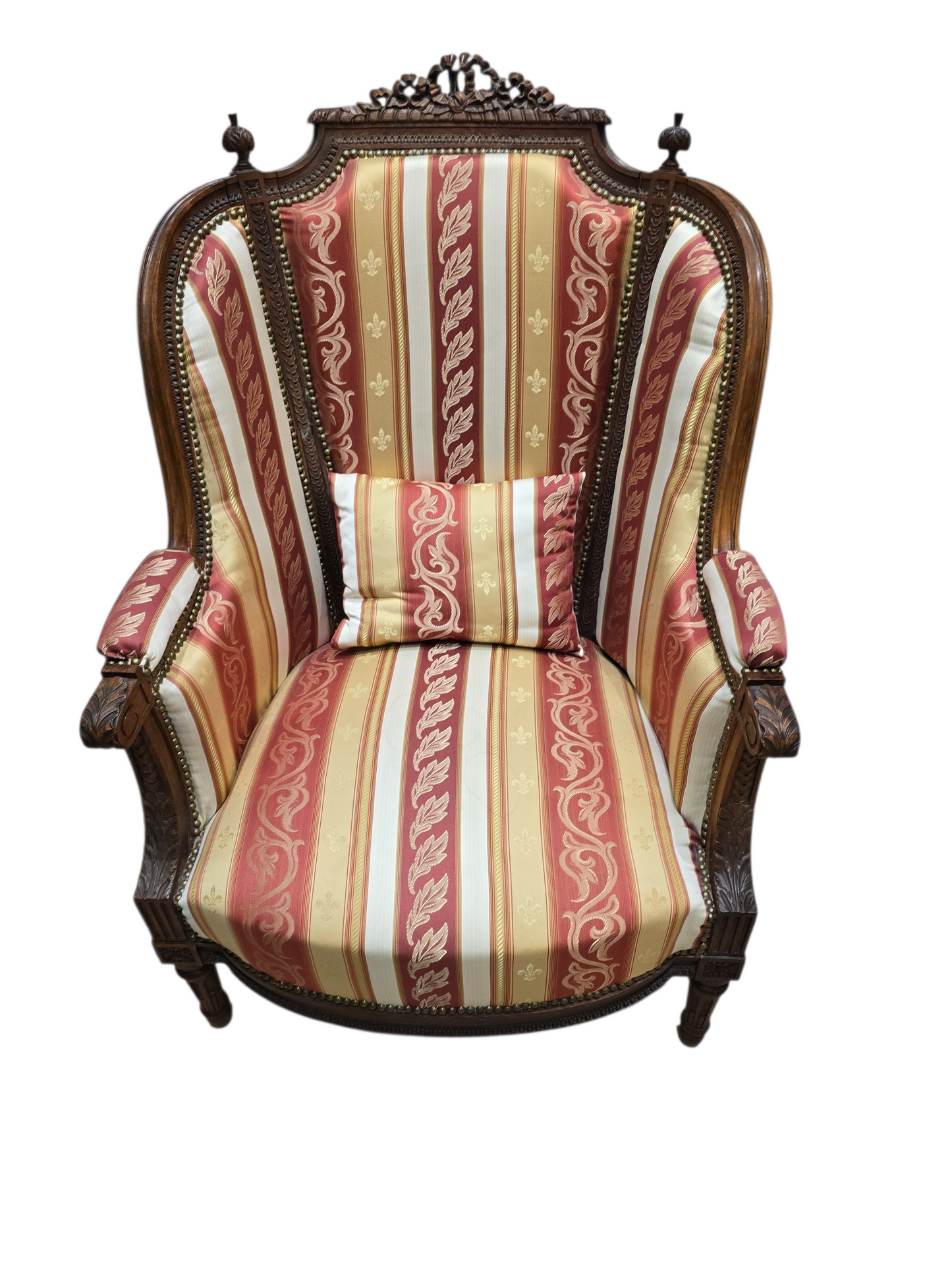 Fauteuil bergère a haut dossier style louis XVI