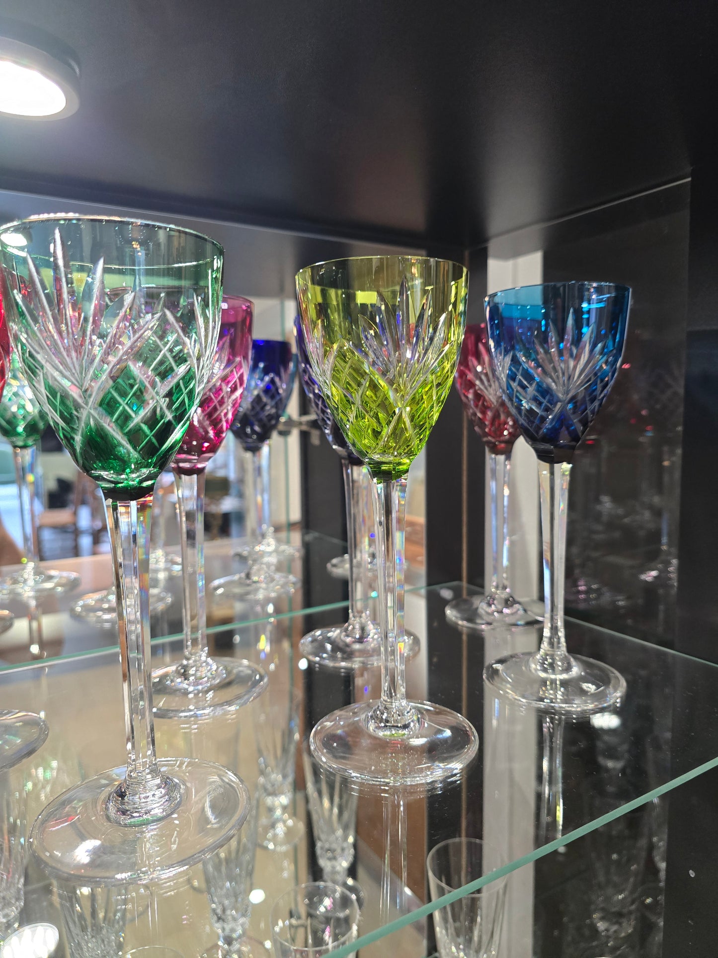 12 coupes / verres colorés Saint-Louis modèle Chantilly