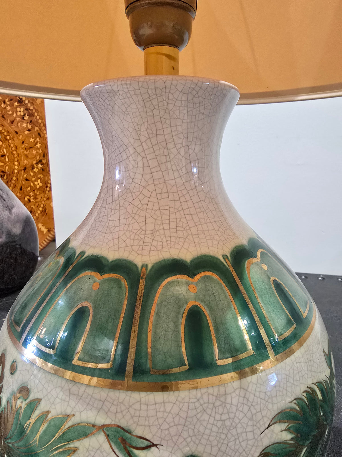 Grande lampe vintage Louis Drimmer en céramique émaillée – années 70/80