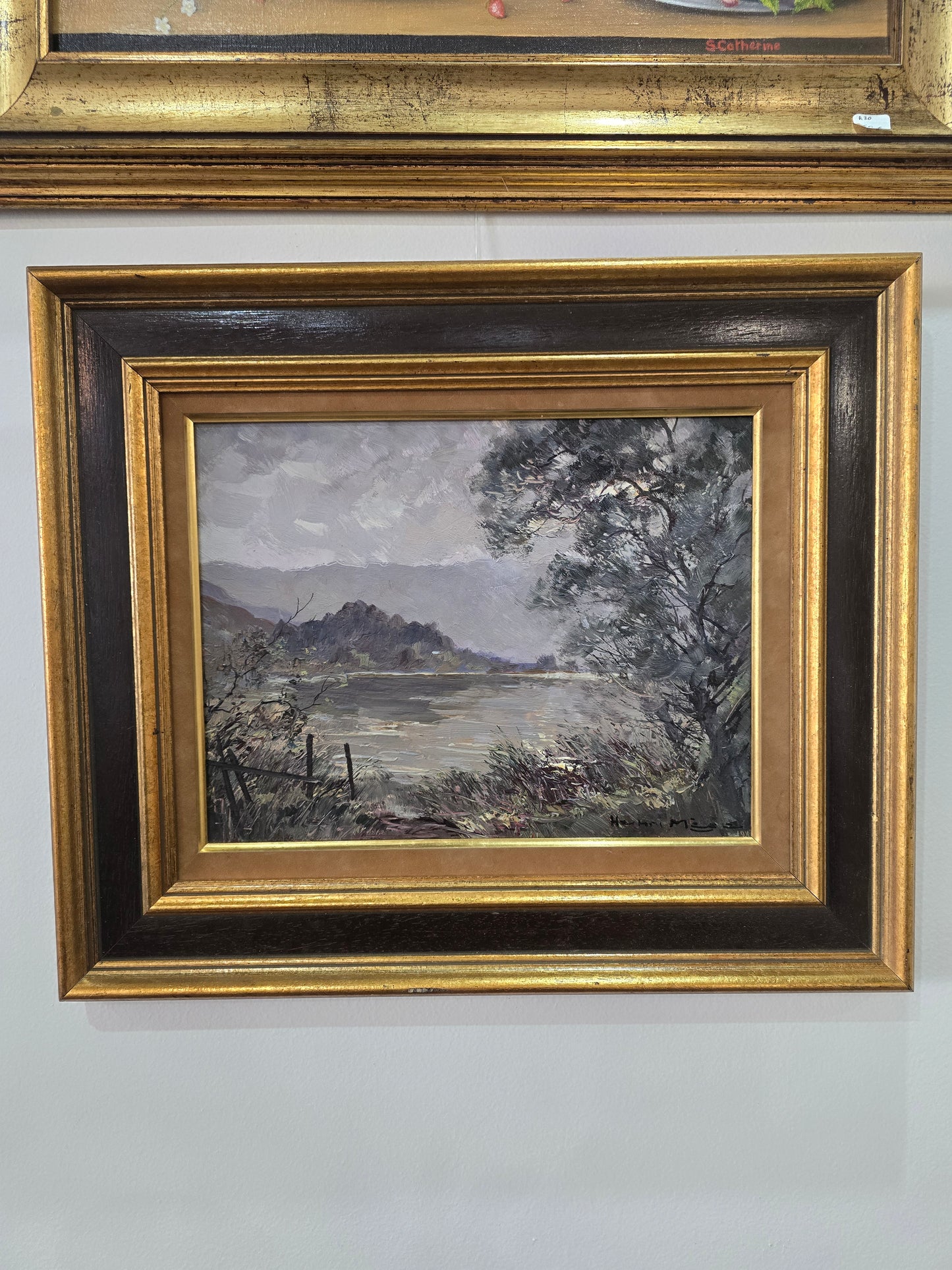 Œuvre encadré - Henri Mege Lac d’Aiguebelette