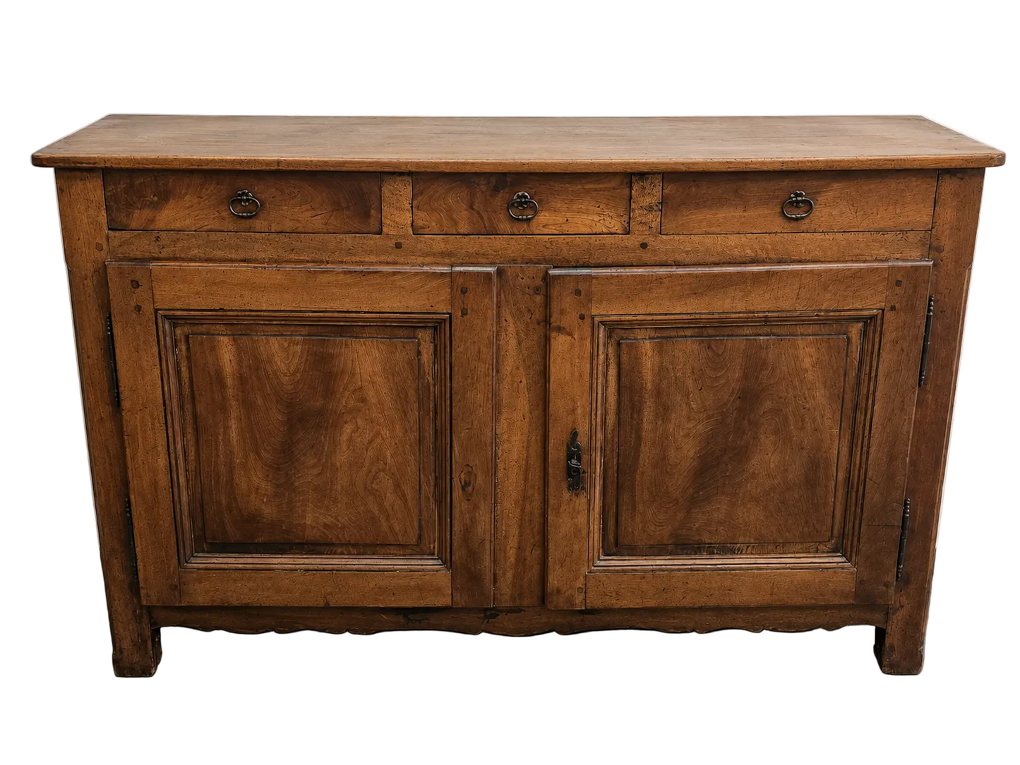 Buffet ancien XIXe siècle en noyer – 3 tiroirs