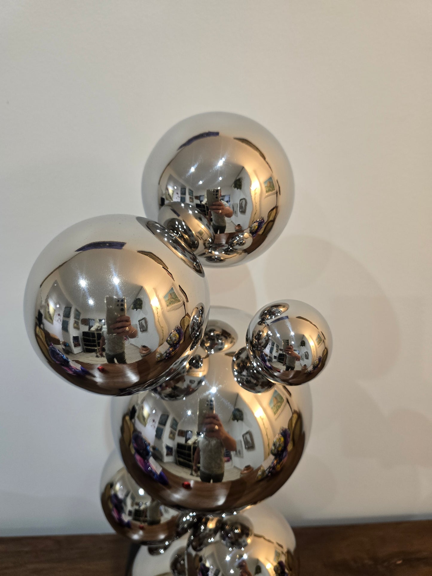Sculpture Design Pop Art Chromée – 59 cm