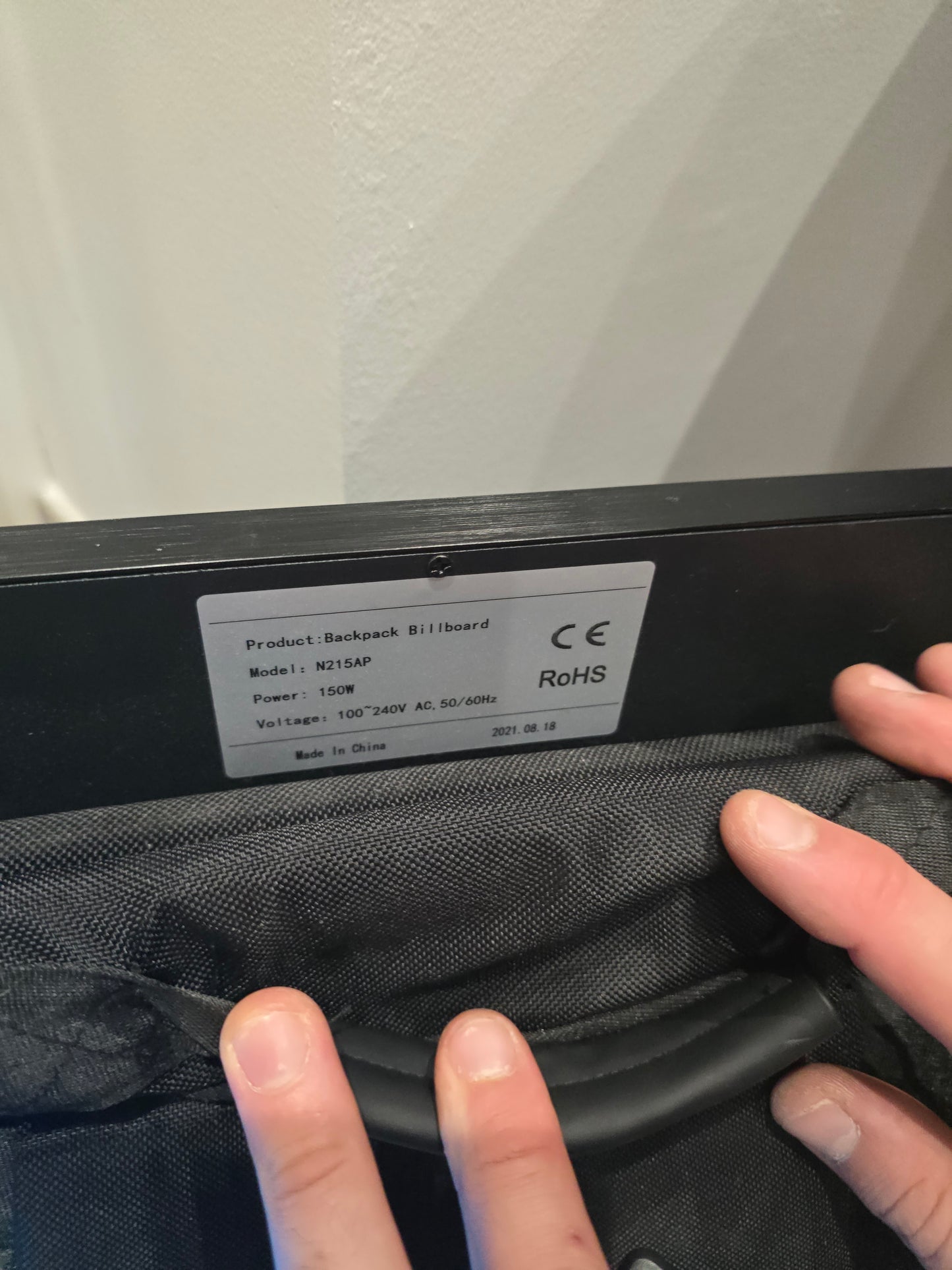 2 Sac à dos écran publicitaire numérique – Écran HD4k Android 22" – Complet