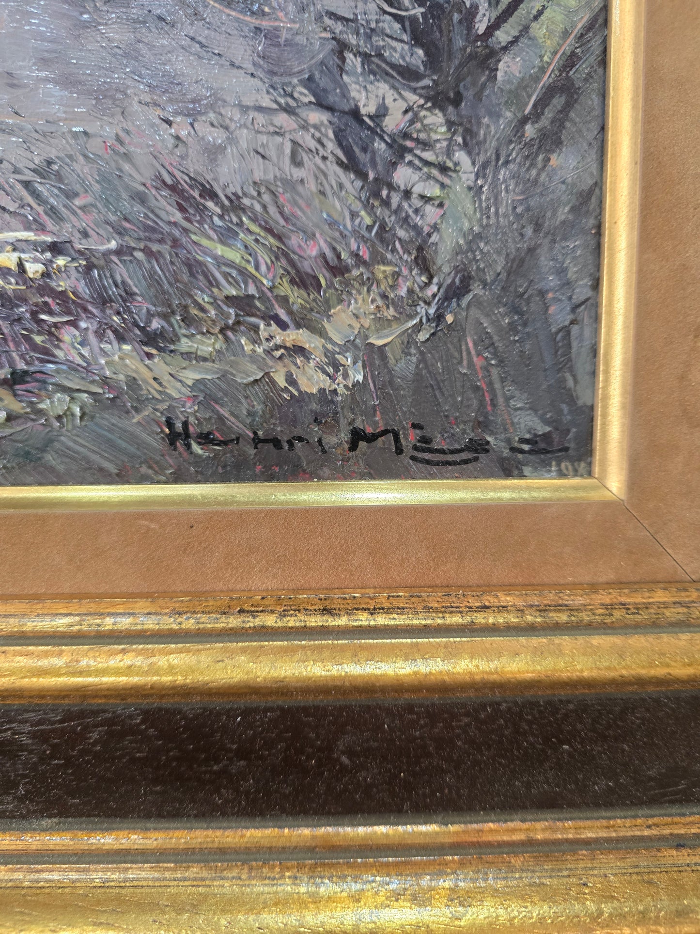 Œuvre encadré - Henri Mege Lac d’Aiguebelette