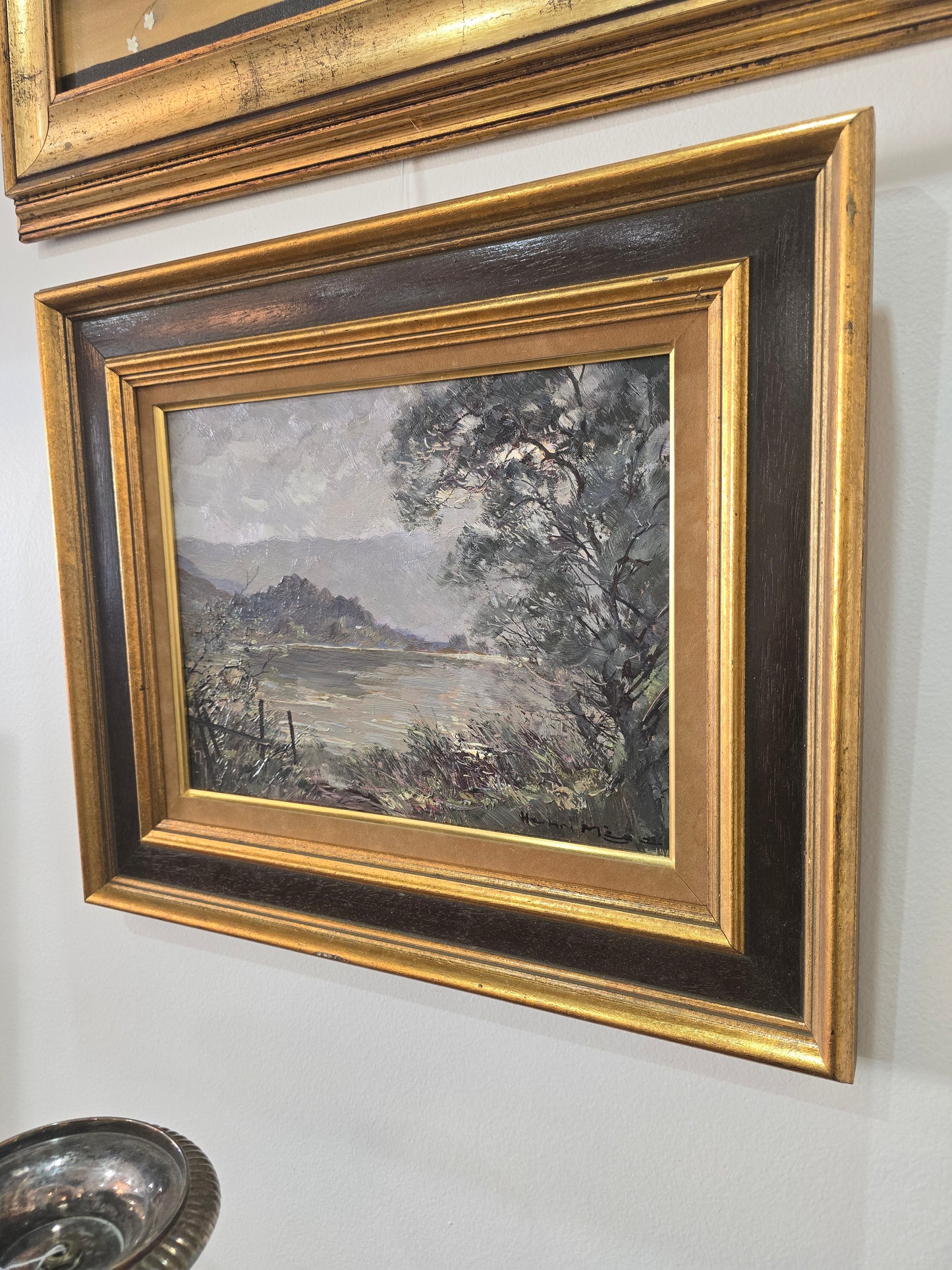 Œuvre encadré - Henri Mege Lac d’Aiguebelette