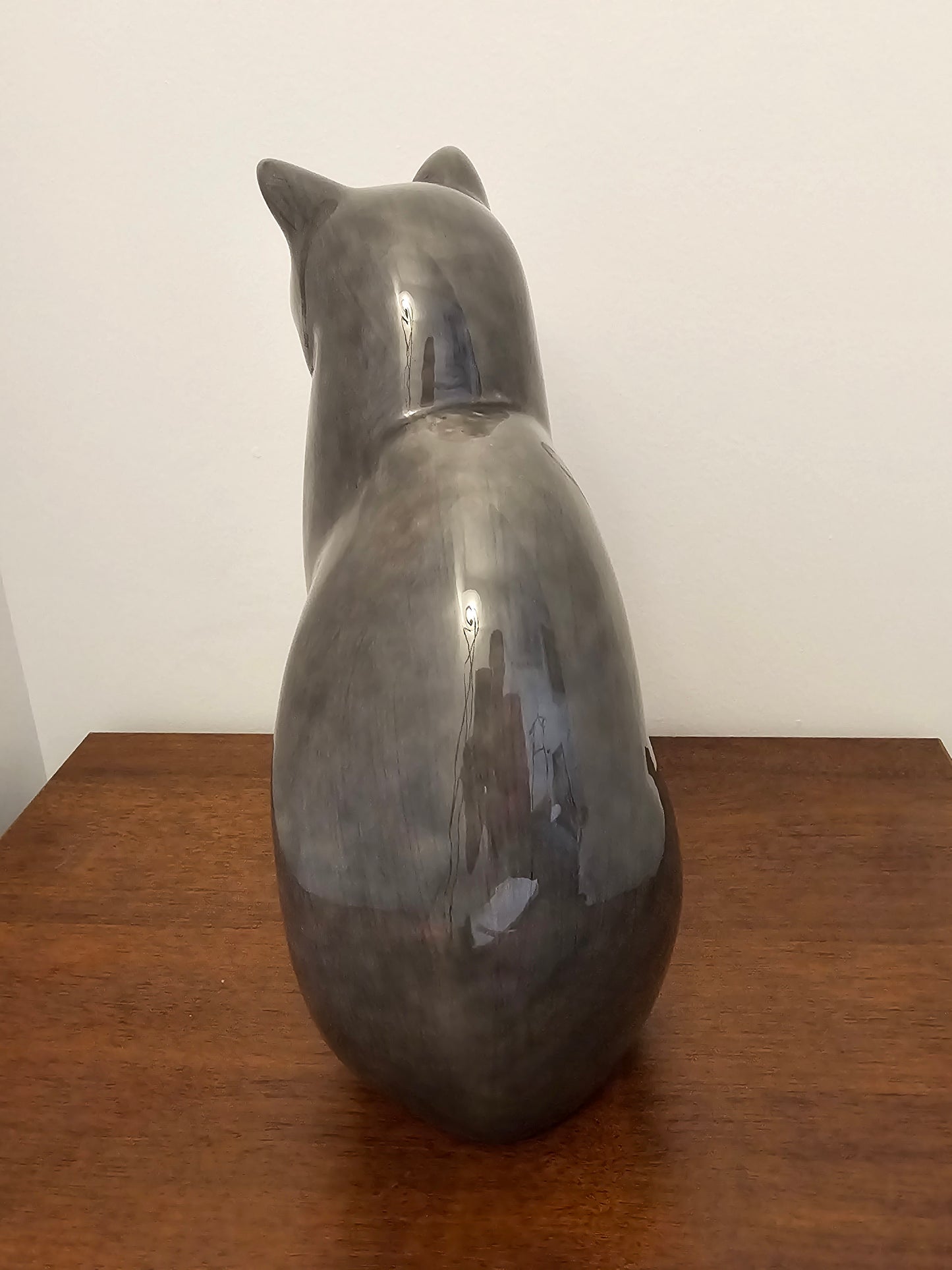 Chat En Céramique Signé migeon
