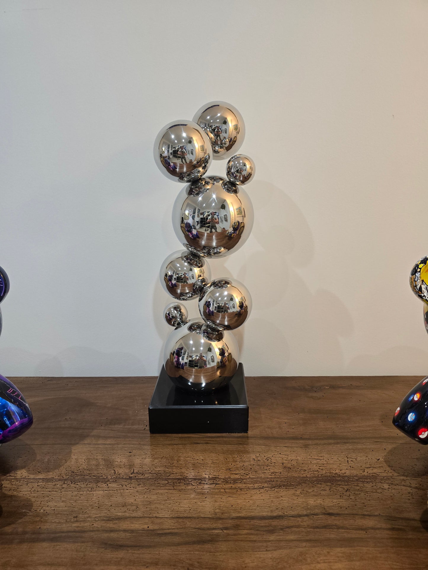 Sculpture Design Pop Art Chromée – 59 cm