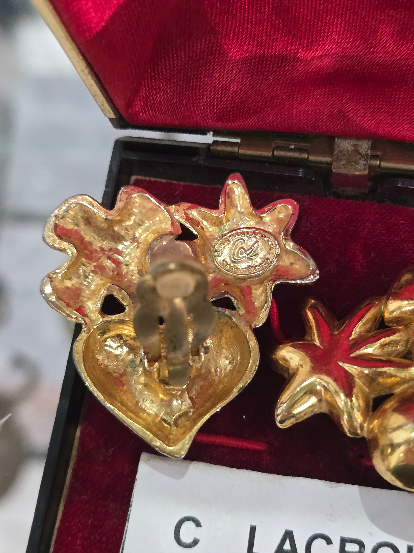 Boucles d’oreilles clip vintage Christian Lacroix