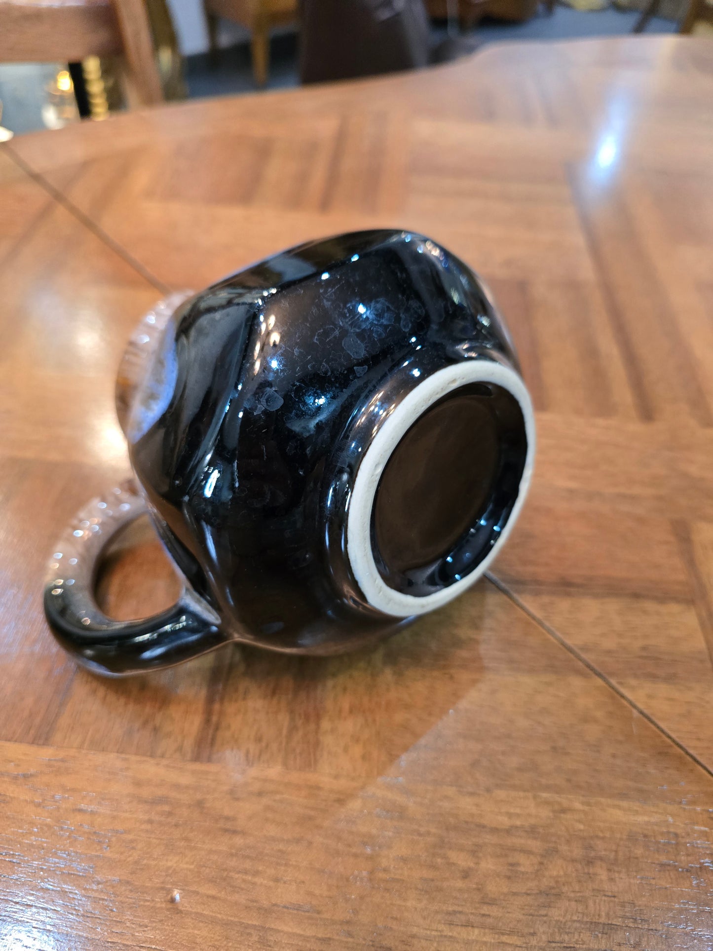 Pichet en grès émaillé à bec verseur – Céramique décorative, France, années 1970