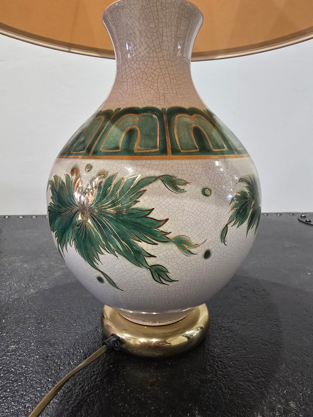 Grande lampe vintage Louis Drimmer en céramique émaillée – années 70/80