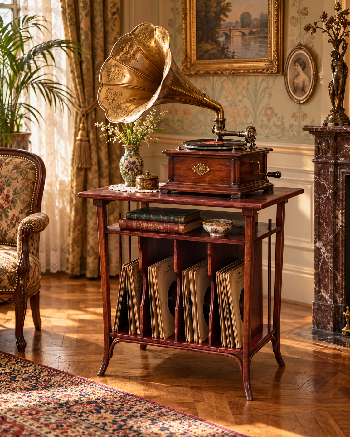 Rare table à musique THONET WIEN vers 1900 – porte-partitions bois courbé