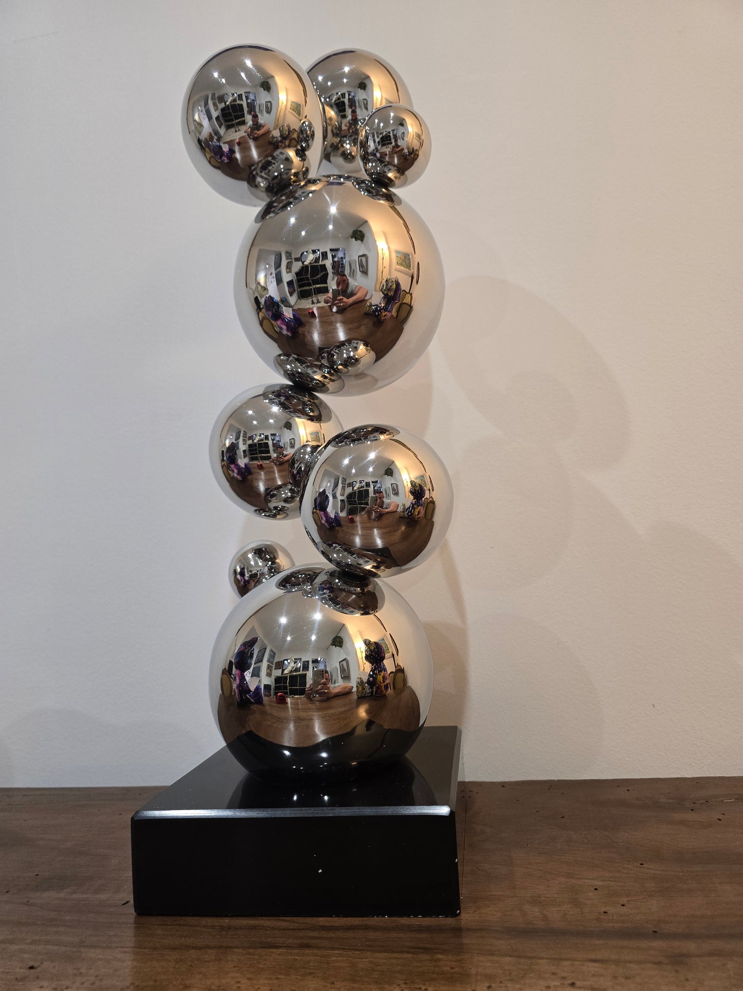 Sculpture Design Pop Art Chromée – 59 cm