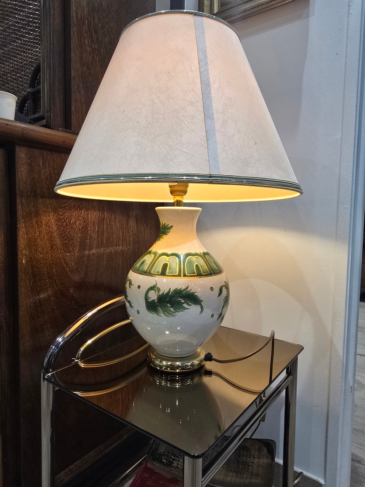 Grande lampe vintage Louis Drimmer en céramique émaillée – années 70/80