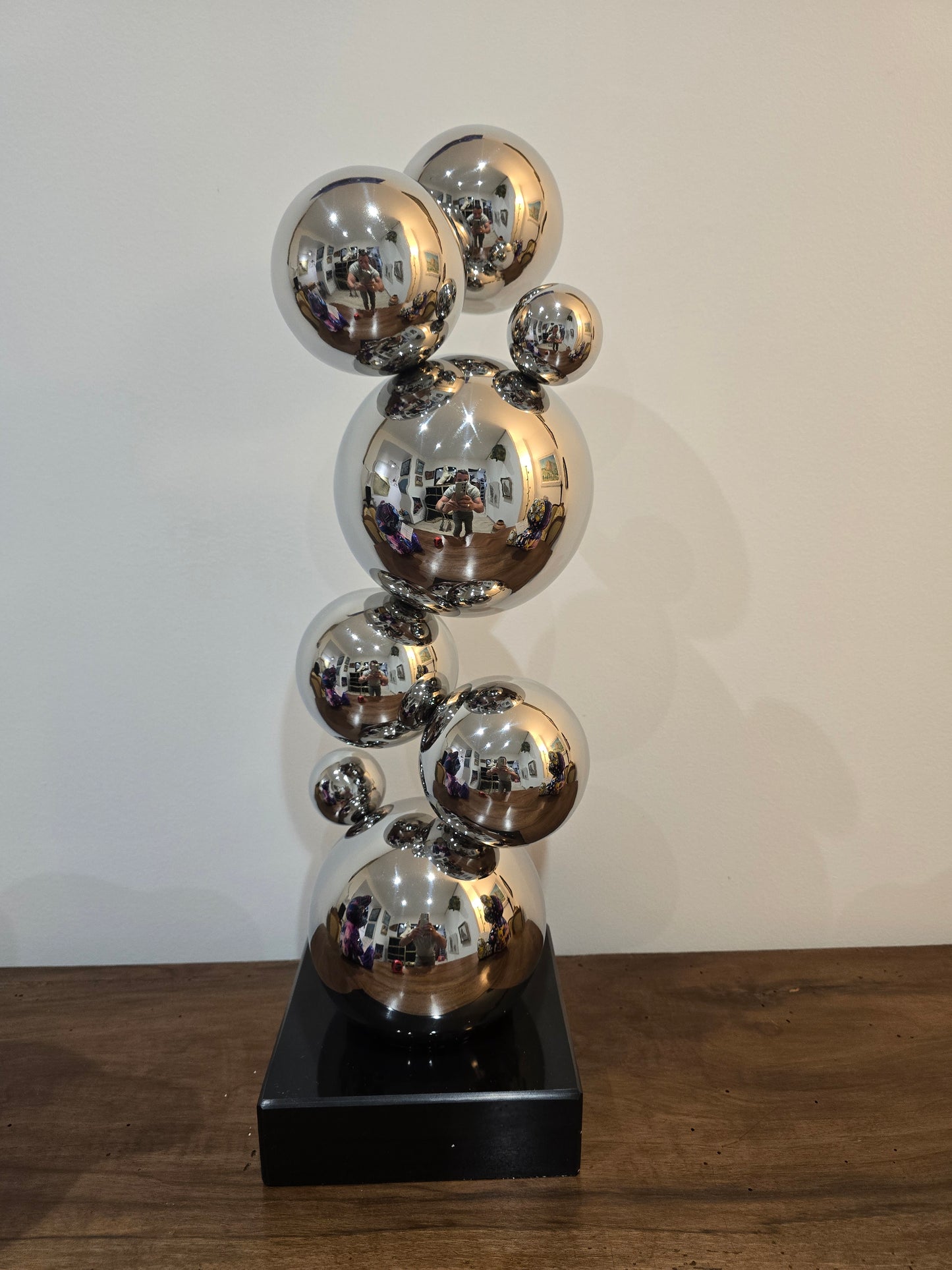 Sculpture Design Pop Art Chromée – 59 cm