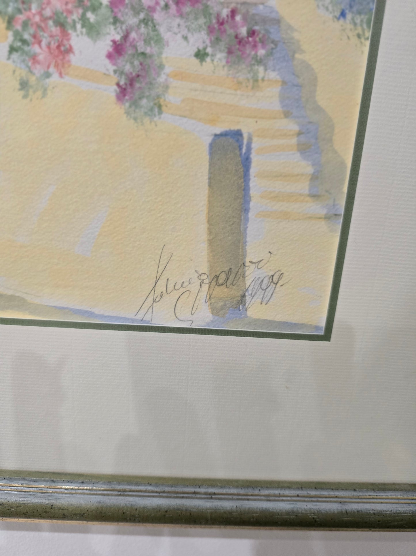 Aquarelle signé, maison Provence