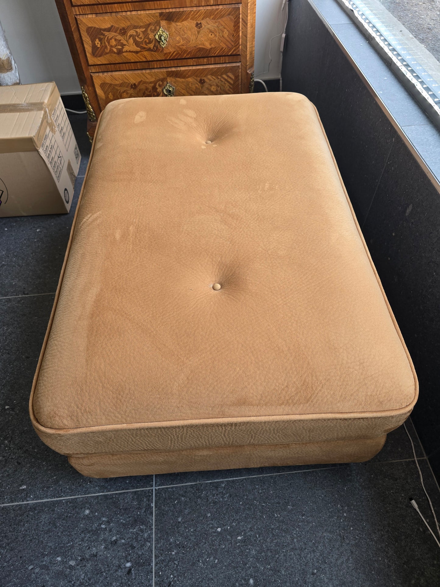 Banquette/ottomane -"jaque leuleu collection" velour caramel