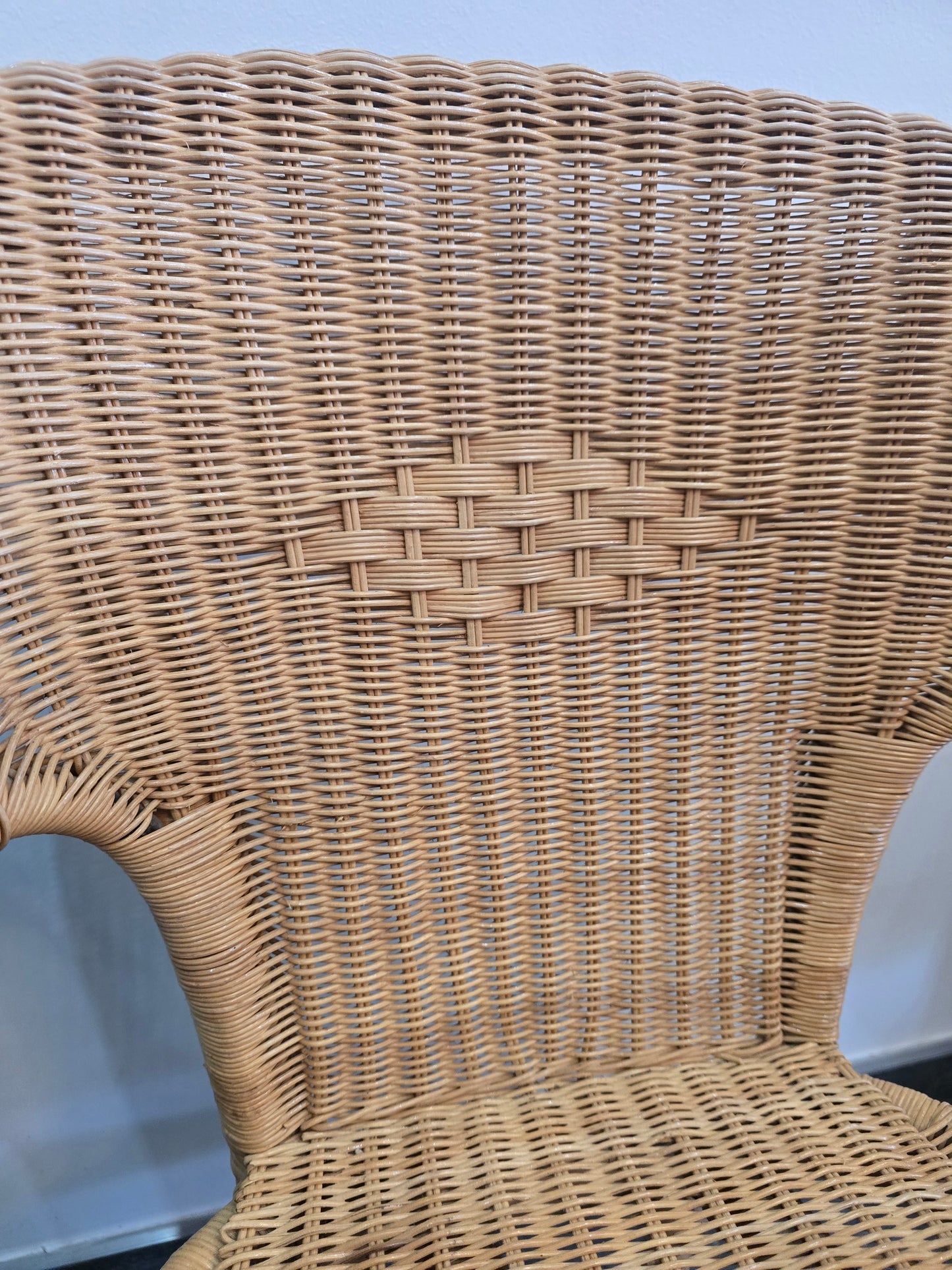 Paire de fauteuils en rotin tressé – Vintage