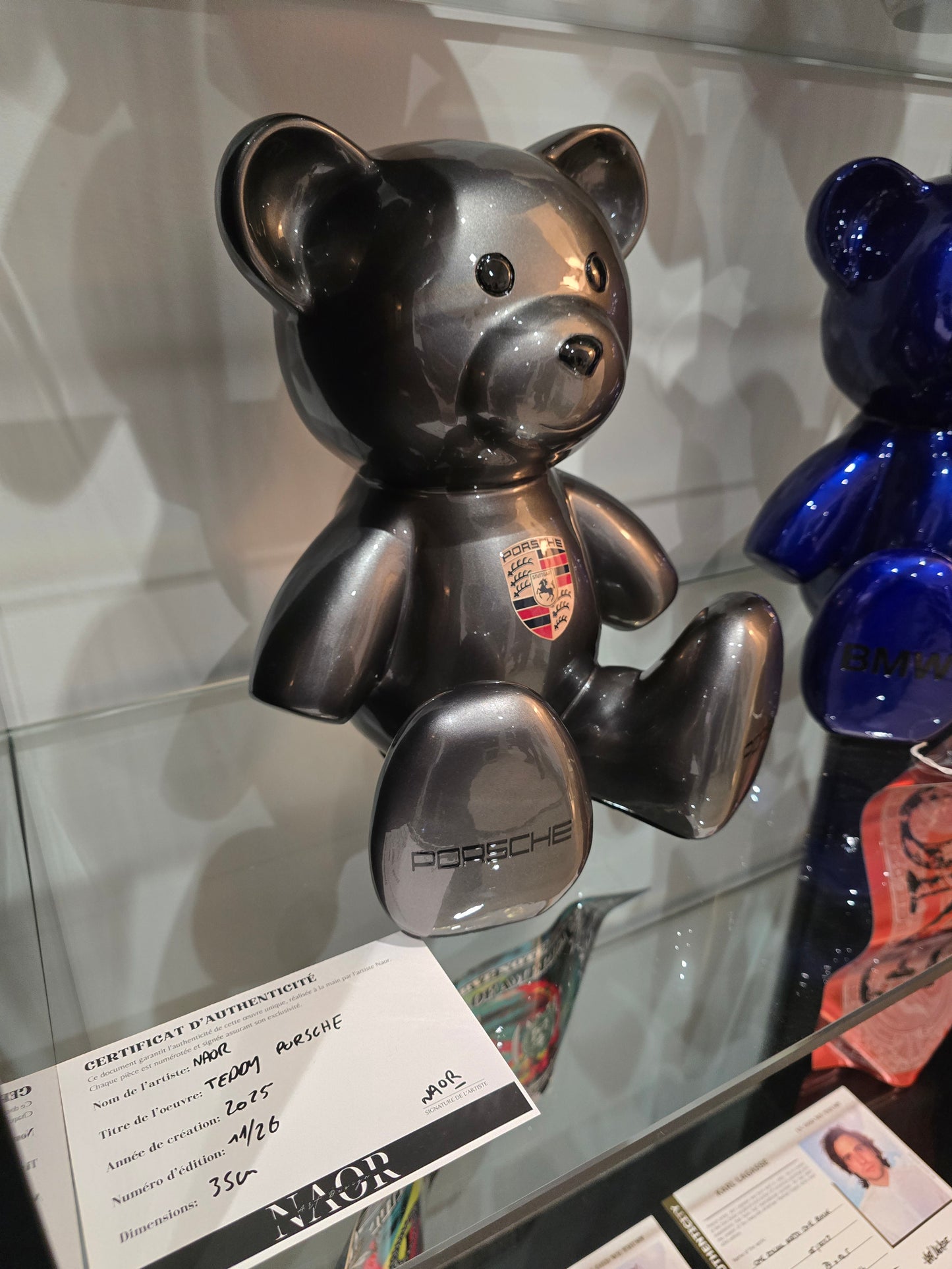 Teddy Bear Porsche – Édition Limitée 11/26 – 35 cm – Design Auto & Art Pop