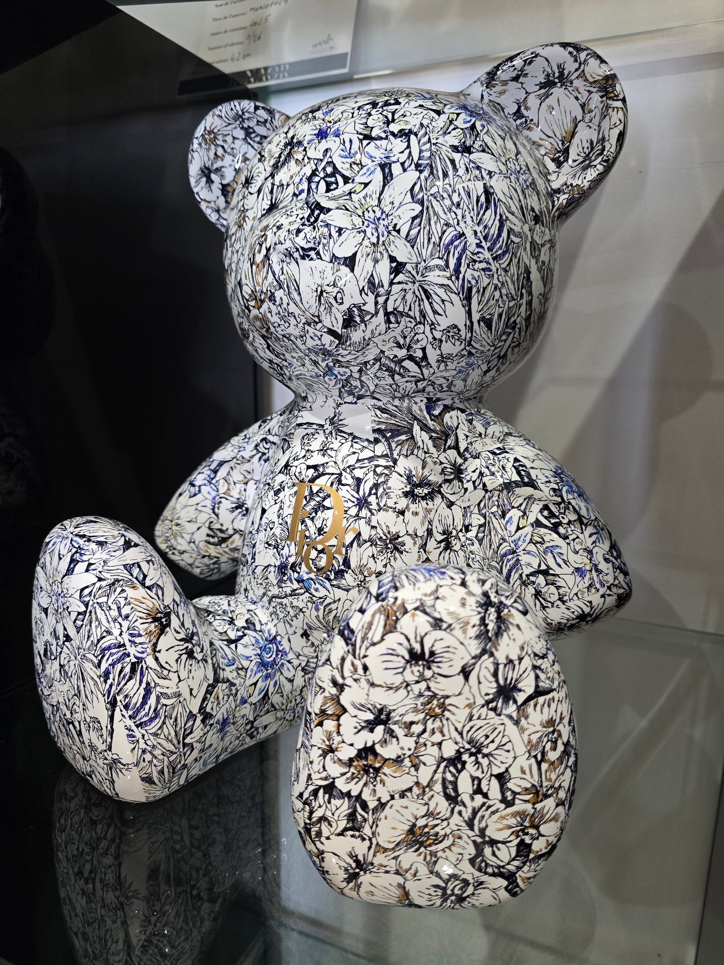 Teddy Bear Dior floral – Édition limitée 6/26 – 35 cm
