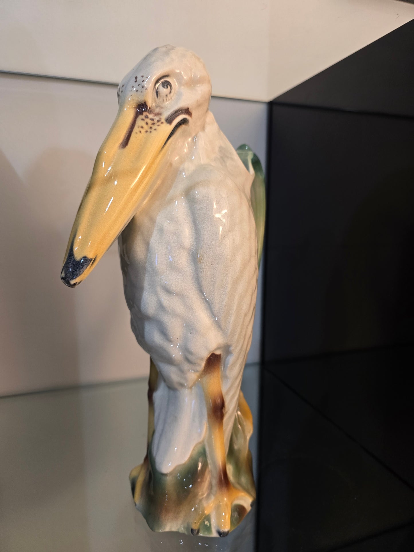 Pichet naturaliste “Marabout”
Faïencerie Keller & Guérin – Saint-Clément
Fin XIXe siècle (circa 1885-1895)