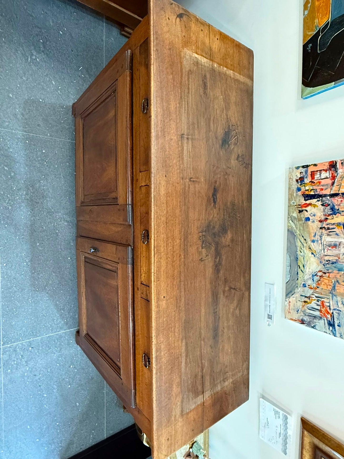 Buffet ancien XIXe siècle en noyer – 3 tiroirs